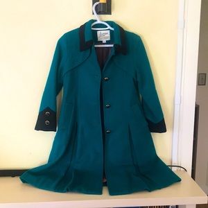 Vintage London Fog teal green coat